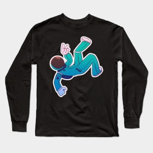 Astronaut Floating Through Space Long Sleeve T-Shirt